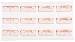 Safety Label, Rectangular, Red on White, Service, 120pcs